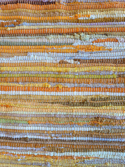 Large Dari Rag Rug - AQUA / SUNRISE