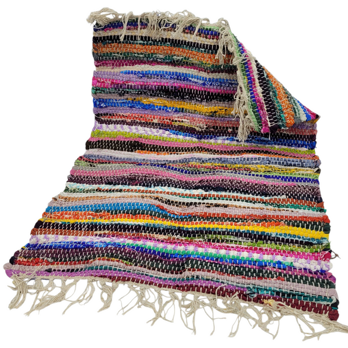 Multi-Coloured Dari Rag Rug - Assorted Sizes