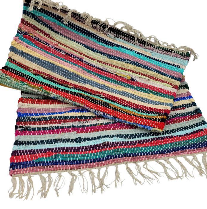 Multi-Coloured Dari Rag Rug - Assorted Sizes