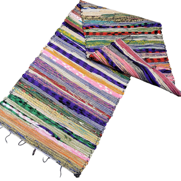Multi-Coloured Dari Rag Rug - Assorted Sizes