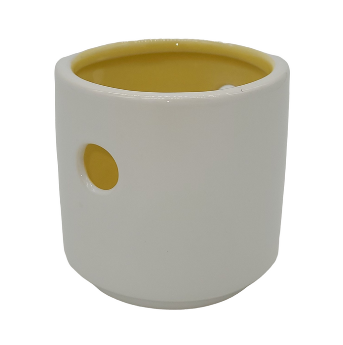 Ceramic Tea Light Holder Lantern with Holes - Choice of Two Colours