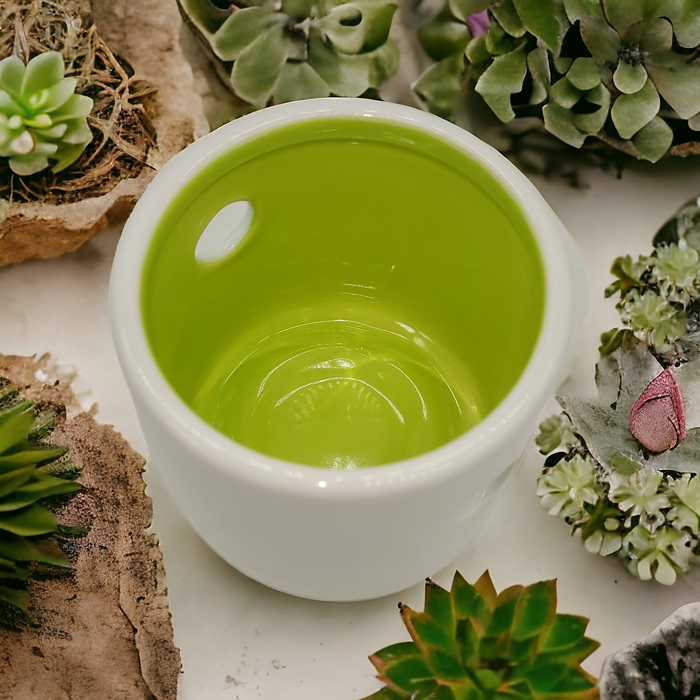 Ceramic Tea Light Holder Lantern with Holes - Choice of Two Colours