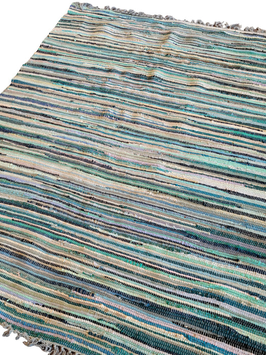 Large Dari Rag Rug - AQUA / SUNRISE