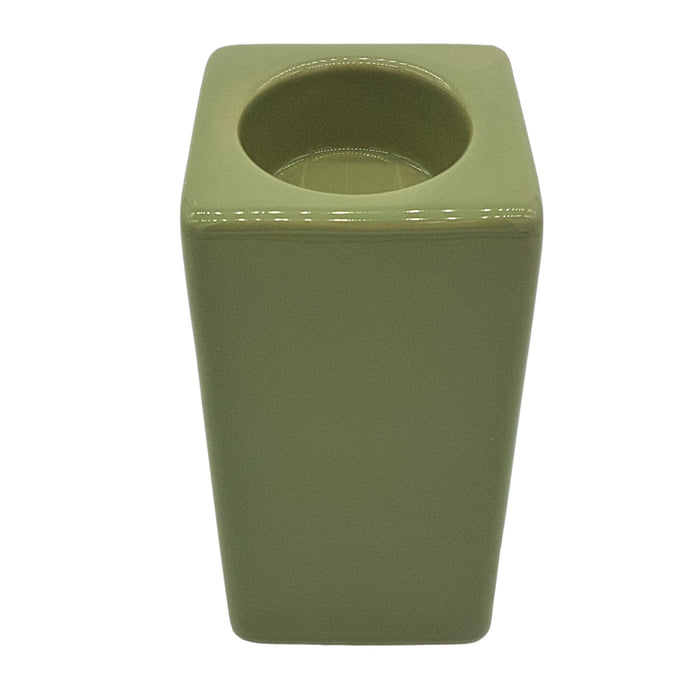 Contemporary Green Square Ceramic Tealight Holder - Two Sizes