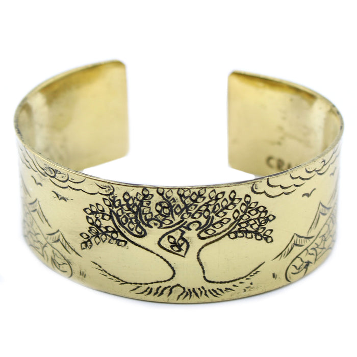 Brass Tibetan Mantra Bracelet - Choice of Two Designs