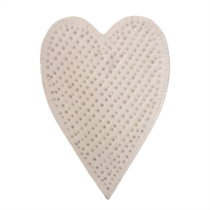 Wall-Hanging Embossed Heart Plaque - Assorted Colours