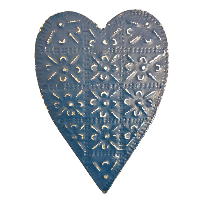 Wall-Hanging Embossed Heart Plaque - Assorted Colours