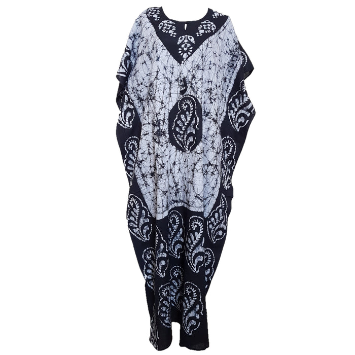 Long Kaftan Style Batik Print Dress - Choice of Colours