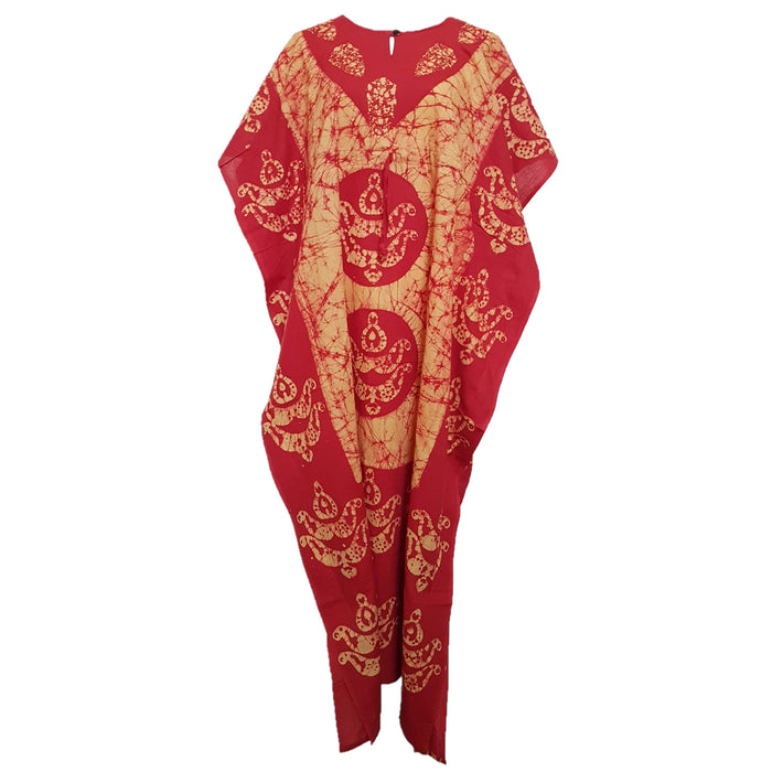 Long Kaftan Style Batik Print Dress - Choice of Colours