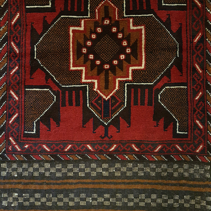 Traditional Afghan Mushwani Rug, Kilim-Ended - 100% Wool (#001M)