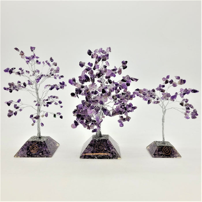Gemstone Tree with Orgonite Base - Choice of Stones & Sizes