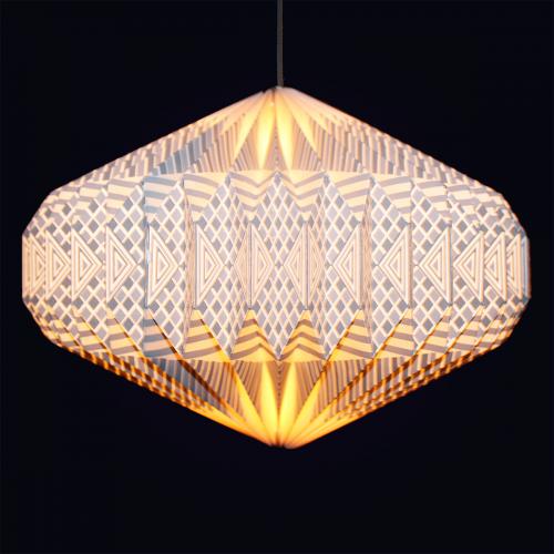 Geometric Patterned Origami Light Shade - Choice of 3 Colours