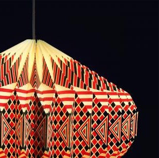 Geometric Patterned Origami Light Shade - Choice of 3 Colours