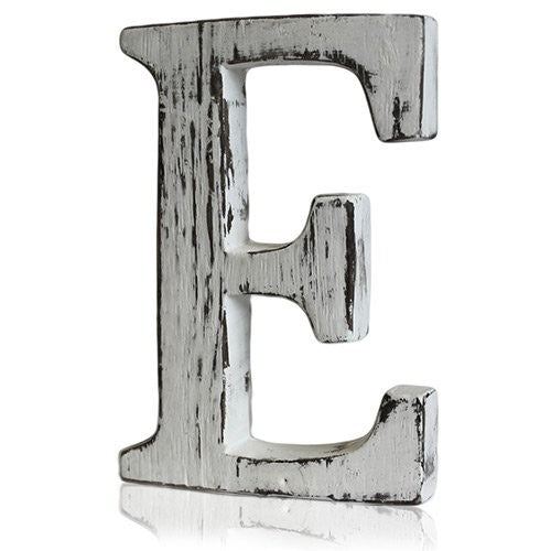White-Washed Mango Wood Letters - Full Alphabet