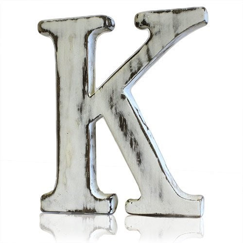 White-Washed Mango Wood Letters - Full Alphabet
