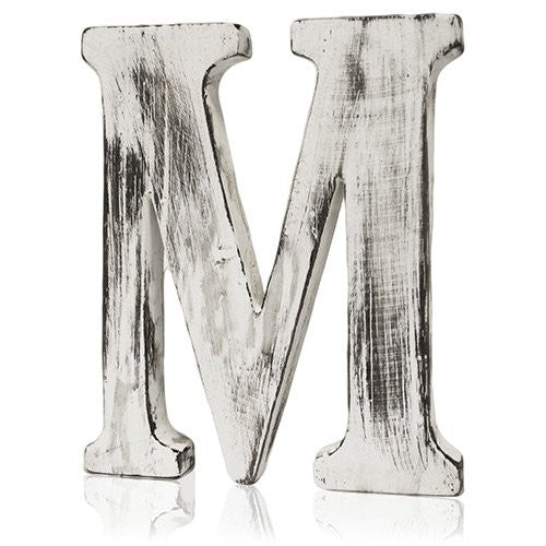 White-Washed Mango Wood Letters - Full Alphabet