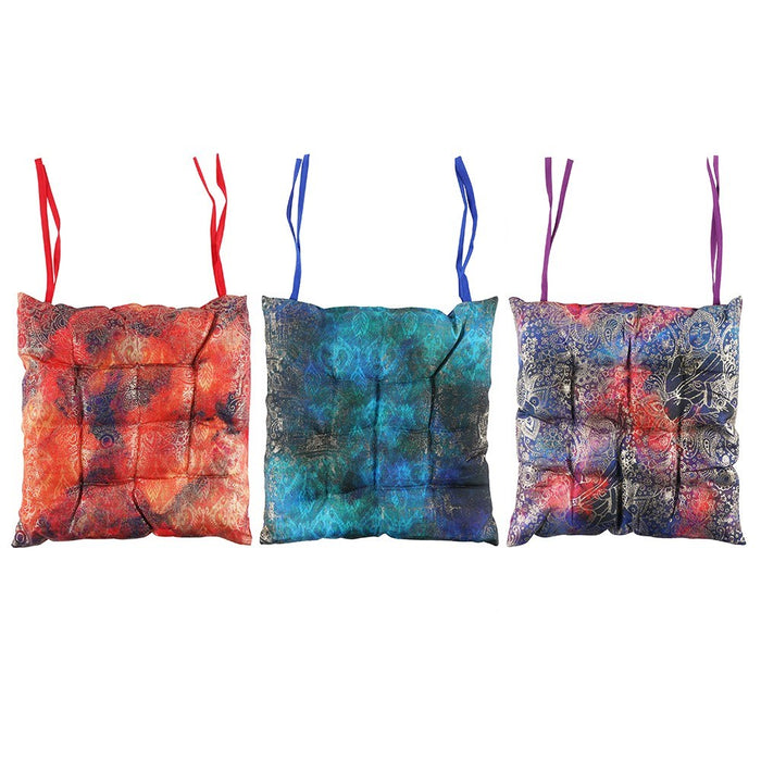 BUDDHA Design Seat Pad Cushion - 40cm - Choice of Three Colours