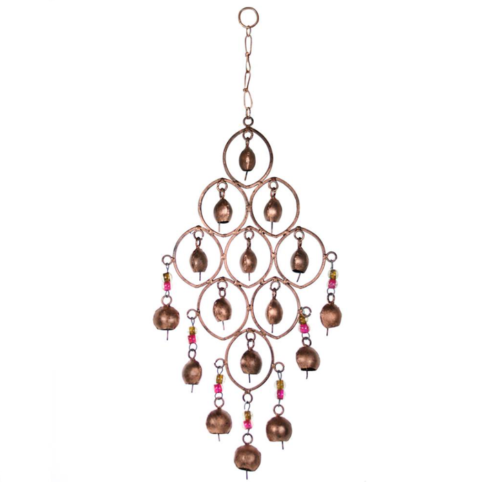 Recycled Brass Multi Bell Hanging Decoration