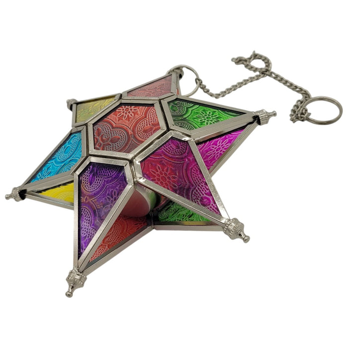 DAISY SNOW Multi-Coloured Hanging Star Lantern