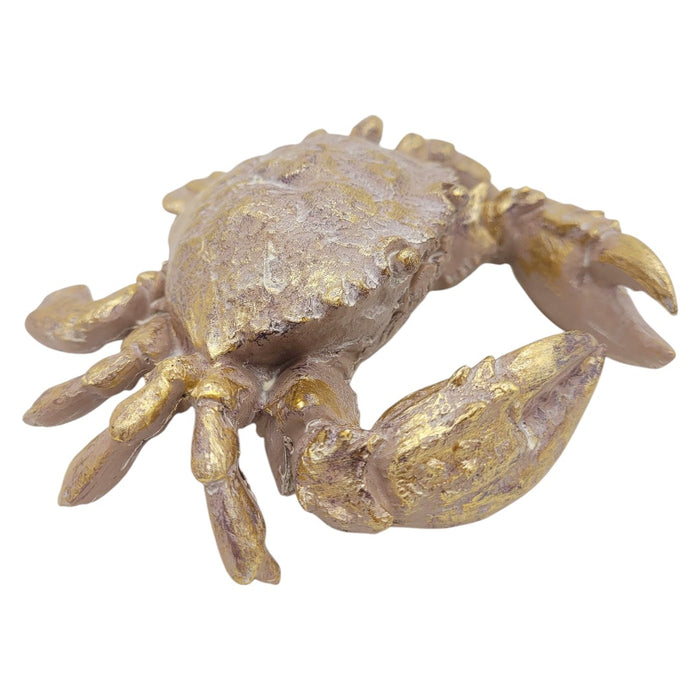 Gold-Coloured Resin Crab Ornament