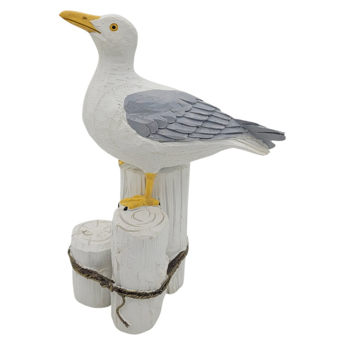 Resin Seagull On Post