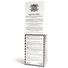 White and black patterned box for 120ml reed diffuser with ginger stem scent in a glass bottle packaging