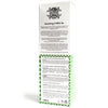 White and green patterned packaging of 120ml tea reed diffuser with gooseberry and white tea fragrance and oil lasts long