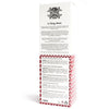 Red and white chevron cardboard box for 120ml cherry woods reed diffuser with glass bottle inside