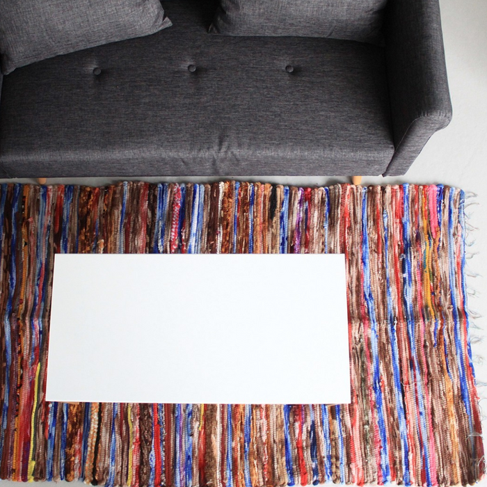 Large Velvet Dari Rag Rug