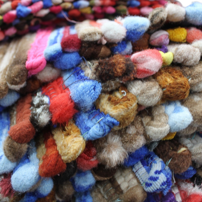 Large Velvet Dari Rag Rug