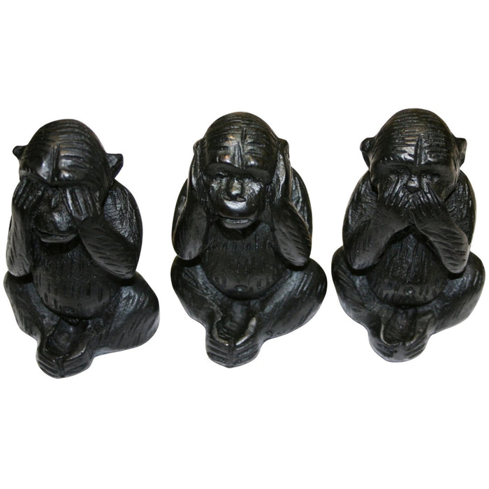 Three Wise Monkeys Set Of Figures