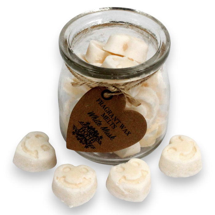 Sojawachs-Melts im Glas – Weißer Moschus