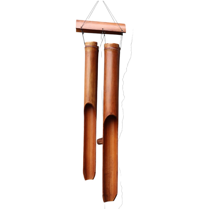 Natürliches Bambus-Windspiel – 4 große Rohre