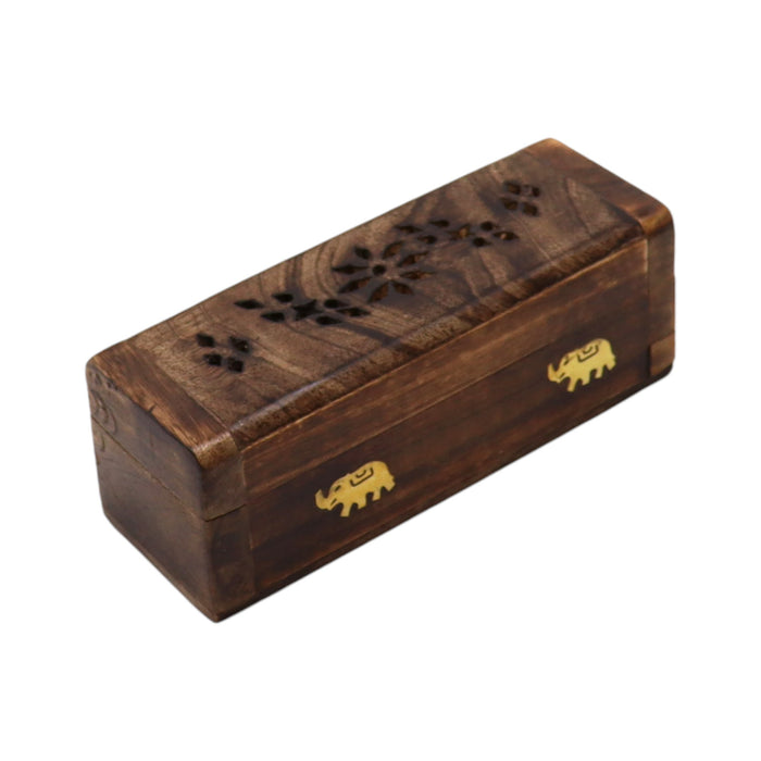 Räucherbox aus Mangoholz für Räucherkegel (15 cm)