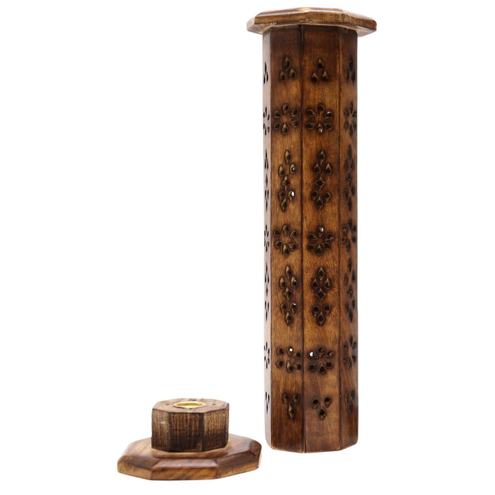 Mangoholz-Säule - Achteckig