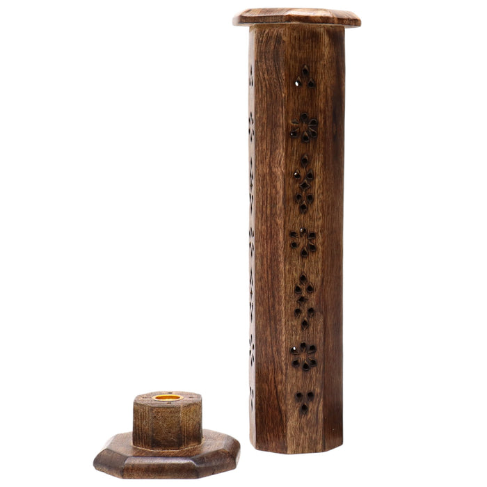 Mango-Holz-Räucherturm - Achteckig