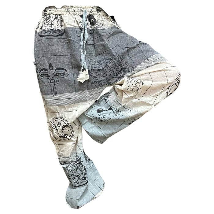 High Cross Yoga & Festival Pants - Himalayan Print, Grey