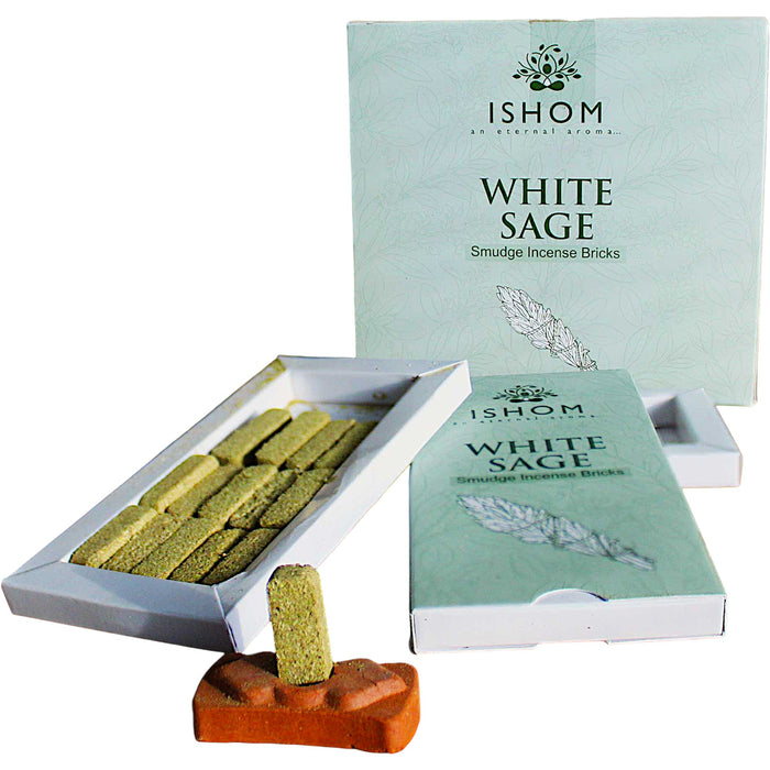 ISHOM Räucherstäbchen & Brenner – Weißer Salbei