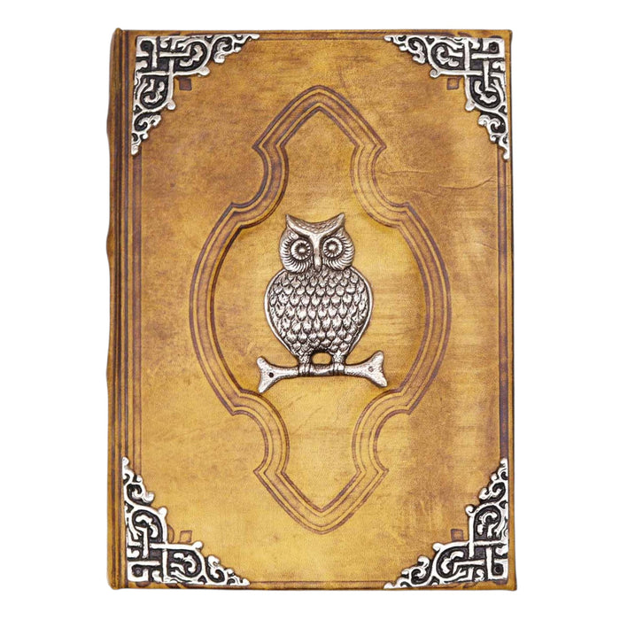 Leder Notizbuch - Eule (25x18cm)