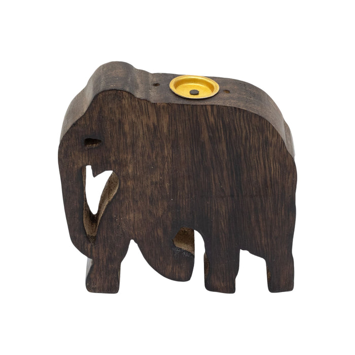 Elefanten-Räucherstäbchenhalter aus Mangoholz