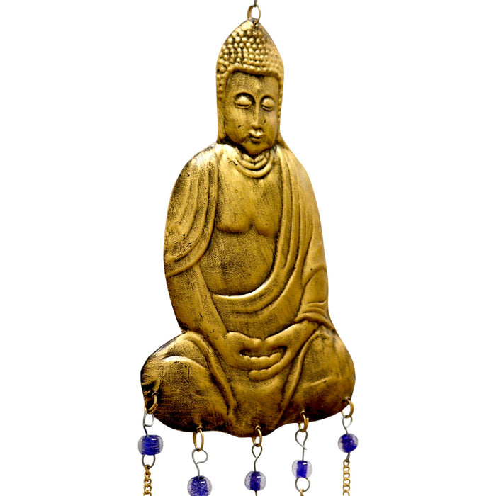 Indisches Messingglockenspiel - Buddha mit 5 Glocken