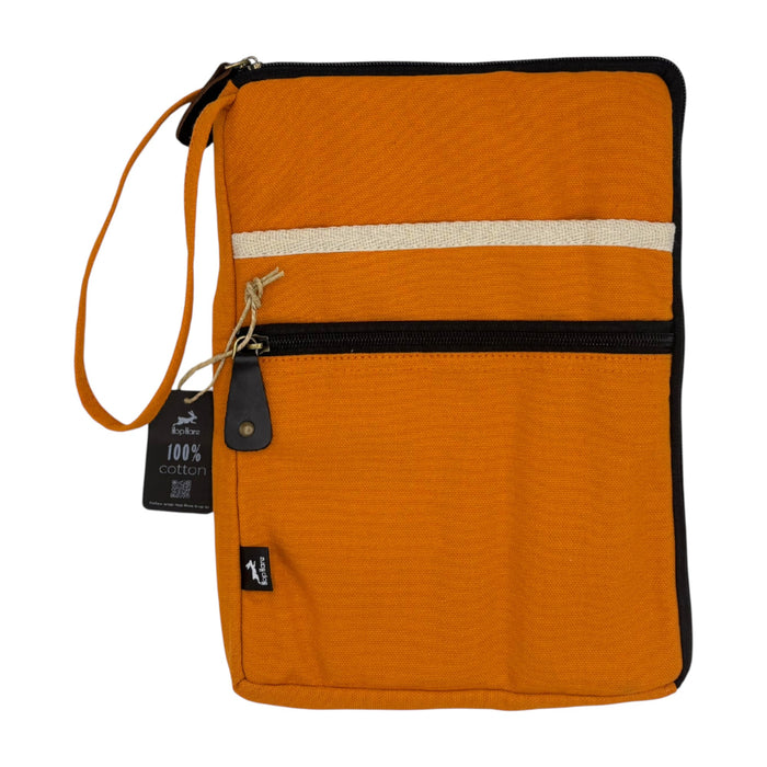 Große Canvas-Laptoptasche – Orange