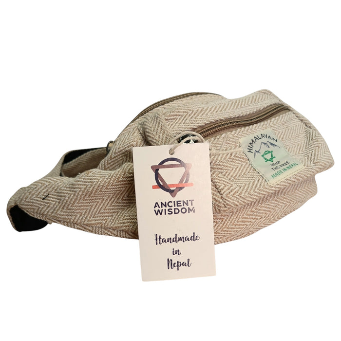 Gürteltasche aus Baumwolle und Hanf – Natur