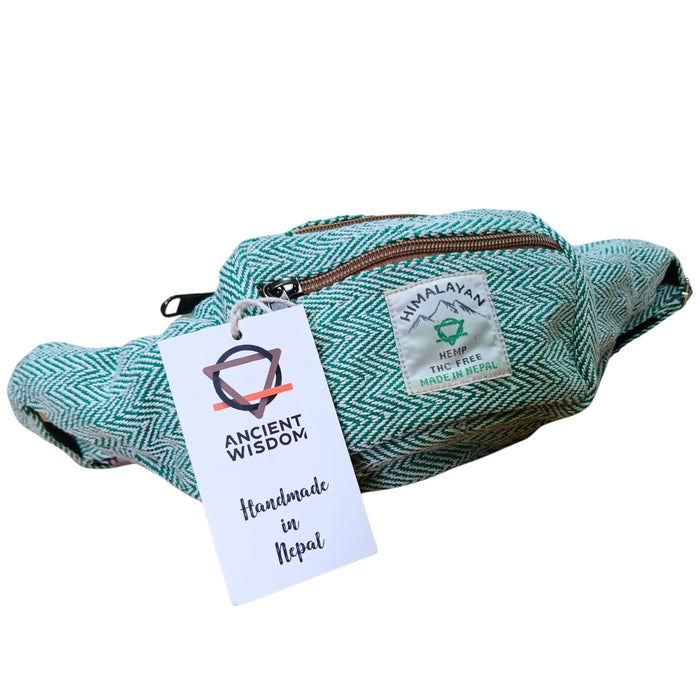Hip Bag aus Baumwoll-Hanf-Gewebe – Salbeigrün