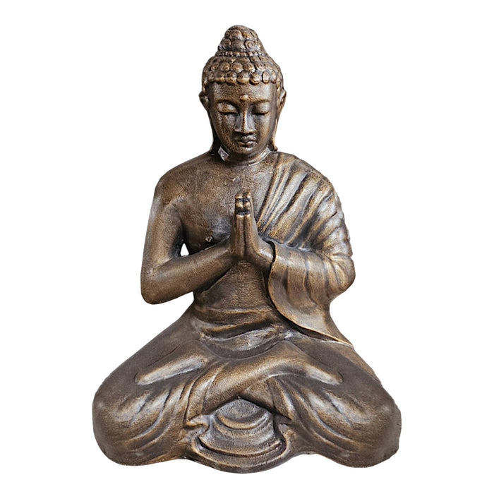 Mittelgroßer bis großer antiker goldener betender Buddha – 1,2 m