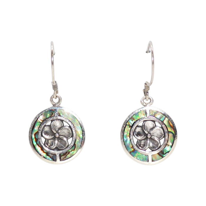Ohrringe aus Sterlingsilber und Abalone-Muschel – Frangipani
