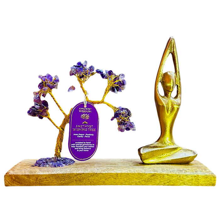 Edelstein Yoga Garten - Sukhasana-Haltung, Amethyst
