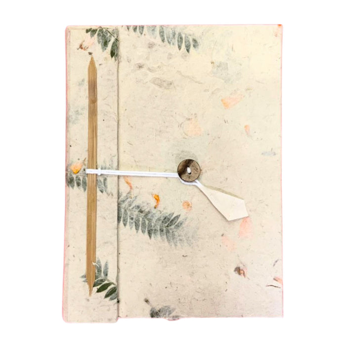 Lokta Notizbuch & Lesezeichen – Gemischte Blumen (20x15cm)