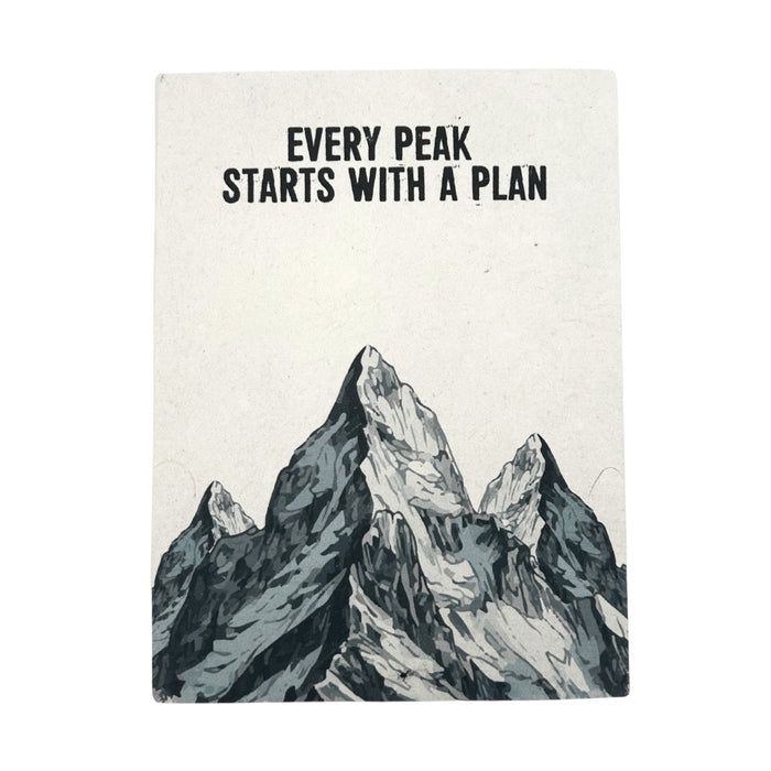Lokta Notizbuch & Lesezeichen - Jeder Gipfel beginnt mit einem Plan (20,3x15,2 cm)