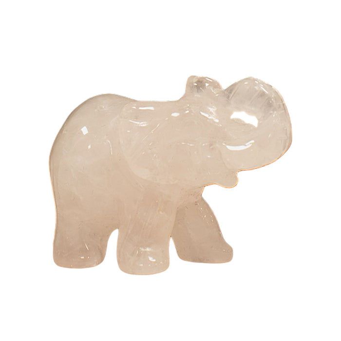 Glücks-Elefant aus Edelstein - Rosenquarz